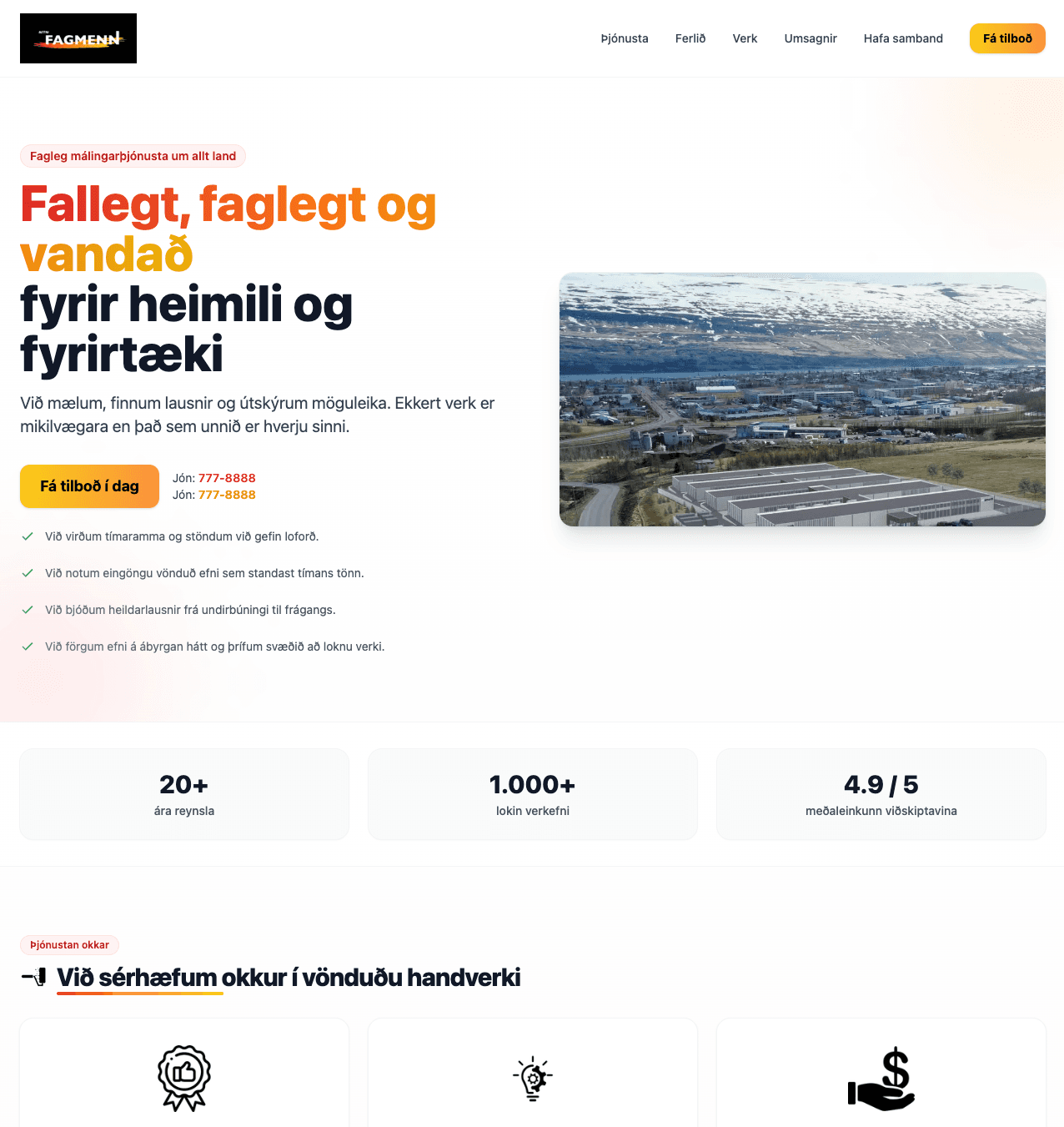 Betri Fagmenn website