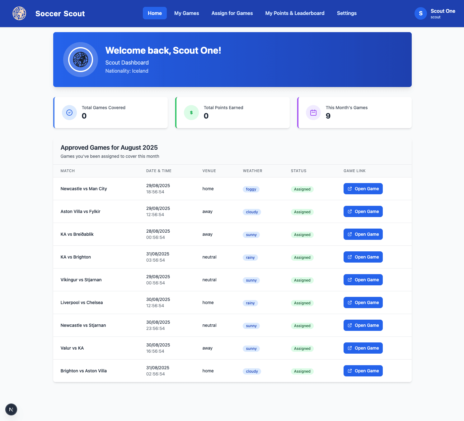 PureSportsData - Home